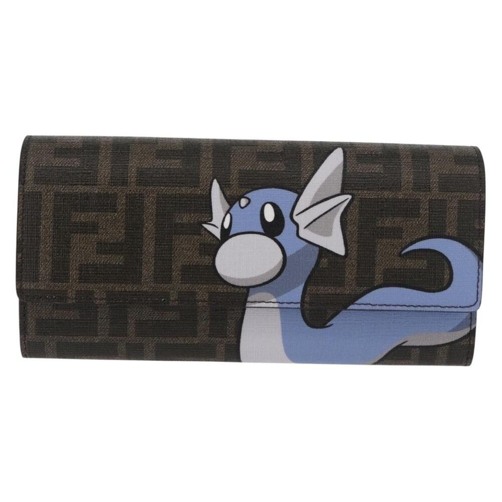 Fendi x Frgmt x Pokemon Zucca Chain Wallet Mini Ryu Shoulder Bag Brown